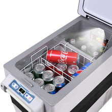 Load image into Gallery viewer, Réfrigérateur 52l de Voiture -20+10Mini Réfrigérateur Portable Ecran Lcd Adaptateur 69x34,5x52,5cm Noir+Gris -