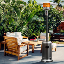 Load image into Gallery viewer, Parasol Chauffage Extrieur  Gaz 13KW Rflecteur 82cm avec Dispositif de Anti-basculement Tube 2 Roues Fluide 220cm Noir -