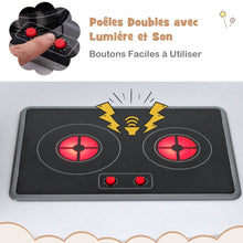 Load image into Gallery viewer, Jeu de Cuisine d'Angle pour Enfants de 3 Ans et Plus en Bois Machine à Glaçons Porte-serviettes Accessoires Effets Sonores et Lumineux -
