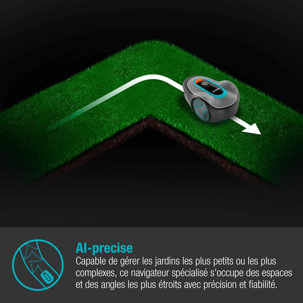 Tondeuse robot SILENO minimo 250 m² : Tondeuse intelligente avec connectivité optimale Programmable avec l'application Bluetooth® ,Version FR/NL (15201-26)
