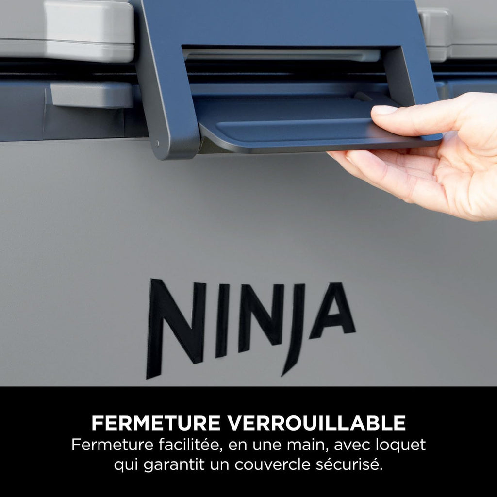 Ninja FrostVault Hard Cooler Glacière de Haute qualité, Conserve la Glace Jusqu' Jours, tiroir Rangement Sec intégré à température de réfrigérateur