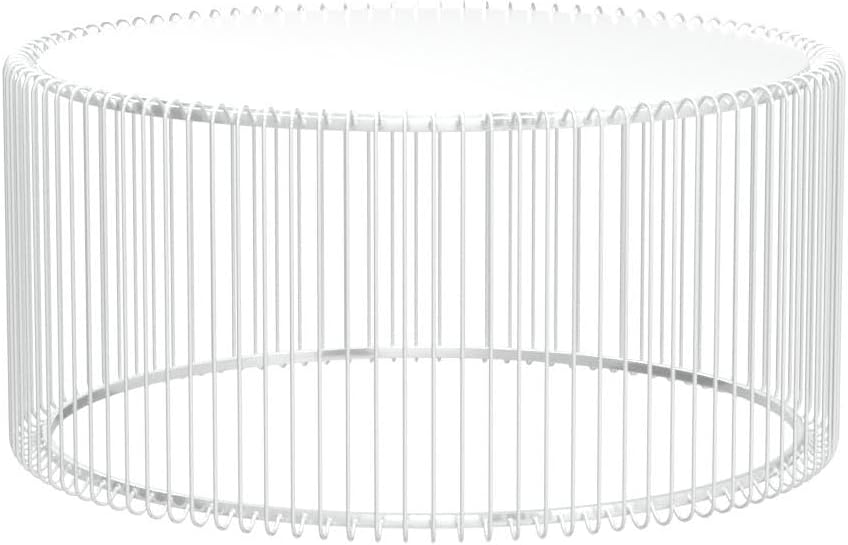 Kare Design Tables basses Wire, argenté/miroir, rond, acier, verre, table basse salon lot de 2, meuble, table de salon, chambre, Ø70cm, Ø60cm