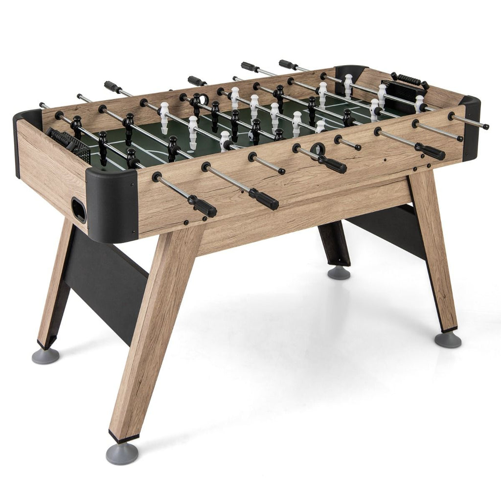 Table de Baby-Foot de 138 cm Table de Jeu de Football d'Arcade 2 Ballons 26 Joueurs 2 Marqueurs de Score Pieds Réglables -