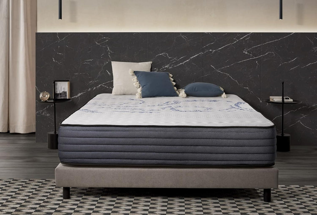 NATURALEX - Matelas PerfectSleep 160x200 cm - 30 cm - Soutien Mousse à mémoire de Forme - Accueil Blue Latex - Confort Ferme - Respirant - 7 Zones - Réversible - Haute Densité - Fabriqué en Europe