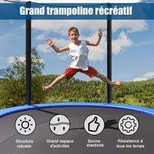 Load image into Gallery viewer, Trampoline de Jardin Ø 305cm avec Filet de Sécurité Porte Entrée Echelle Noir et Bleu -