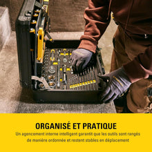 Load image into Gallery viewer, STANLEY Valise de Maintenance 142 Pièces - Pinces et Coupe-Touts, Clé à Molette, Niveau, Mesure, Tournevis, Scie à Métaux, Cutter, Marteau, Outils pour Serrage-Vissage STMT98109-1