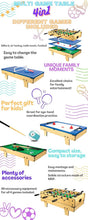 Load image into Gallery viewer, Leomark Table de Babyfoot 4 in 1 Multifonctionnel Jeu de Football,Bilard, Tenis, Hockey Baby-Foot, Baby Foot Table En Bois Jeu de Football Petite Taille Universel