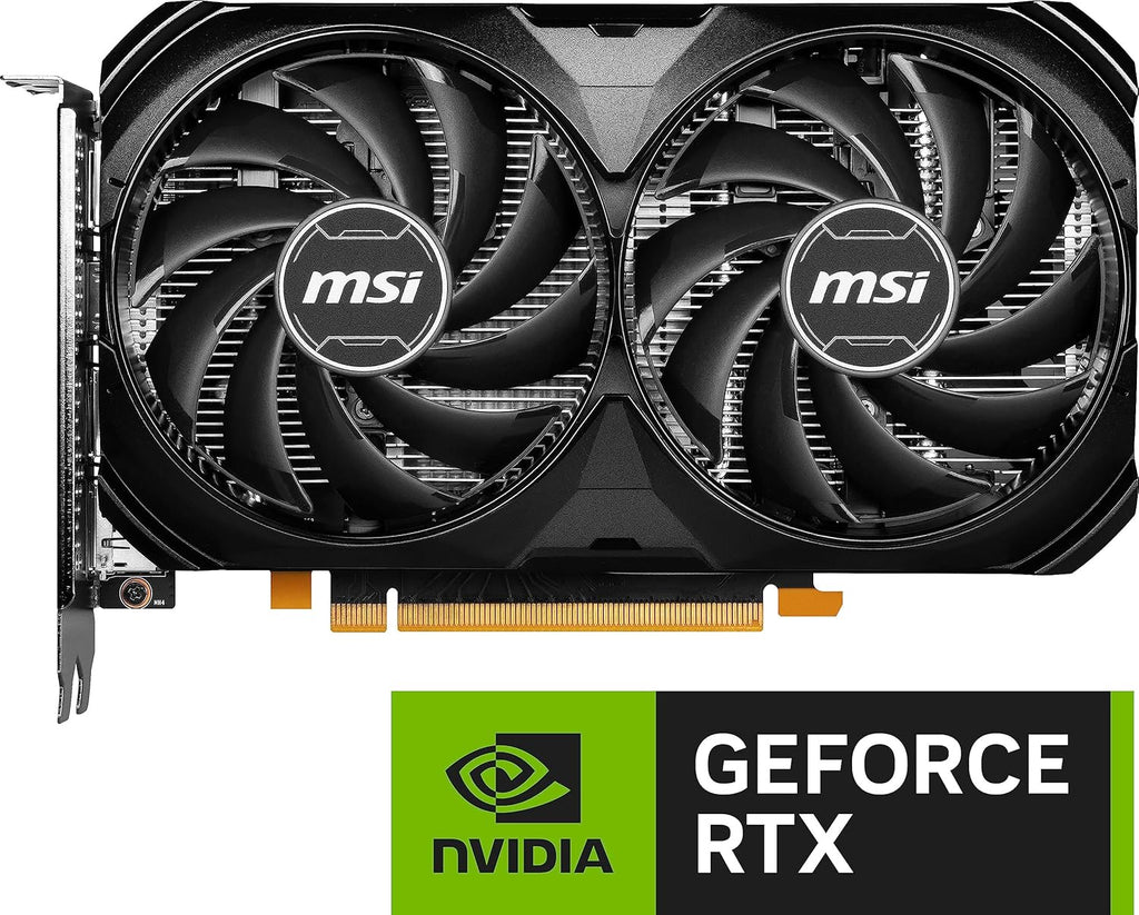 MSI Gaming Carte Graphique GeForce RTX 4060 8 Go GDRR6 128-bit HDMI/DP NVLink avec Ventilateur Torx 4.0 Carte Graphique avec Architecture Ada Lovelace (RTX 4060 Ventus 2X Black 8G OC)
