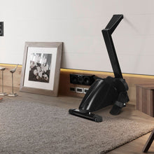 Load image into Gallery viewer, Rameur d'Appartement Pliable à Résistance 10 Niveaux Ecran Lcd Capacité 120kg Musculation Des Bras Cardio-Training Noir -