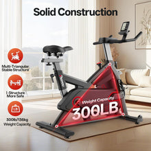 Load image into Gallery viewer, Pasyou VéLo D'Appartement Avec RéSistance MagnéTique, VéLo De Fitness, EntraîNement Cardio En Salle Velo Spinning, Stationnaires à La Maison Avec Moniteur, Support De Tablette