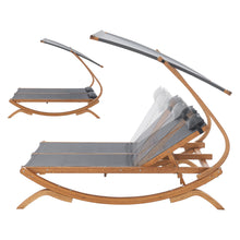 Load image into Gallery viewer, Transat bain de soleil  double couchage en textile et mlze 197 x 156 x 144 cm 03_0006419 -