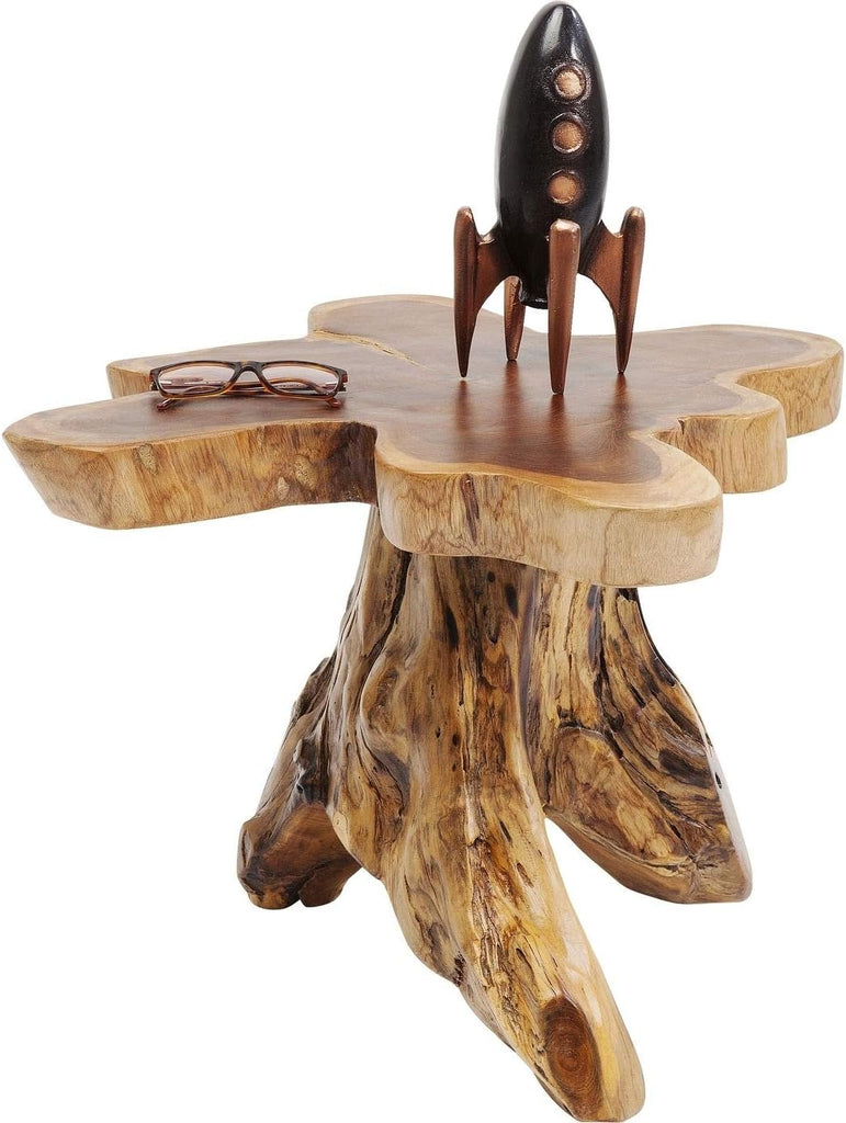 Kare Design Table d'appoint Tree, Bois Massif, Nature-Marron, Grand, Deco Intérieur, Decoration Chambre, Salon, Couloir, Maison, 40x50x50cm