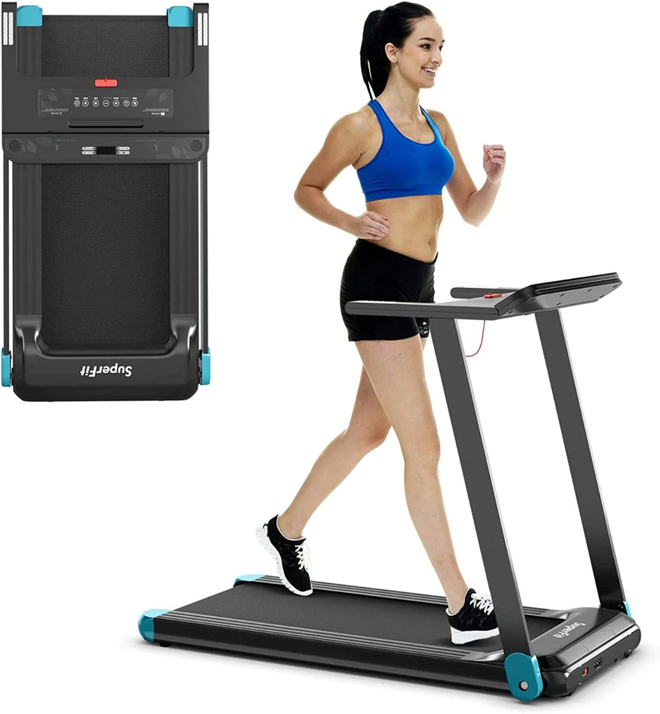 Tapis de course electrique tapis de fitness pliable pour maison avec application de contrle bleu 20_0009499 -
