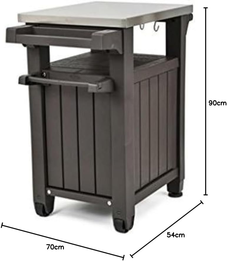 Mini desserte barbecue UNITY - Gris - 105 litres