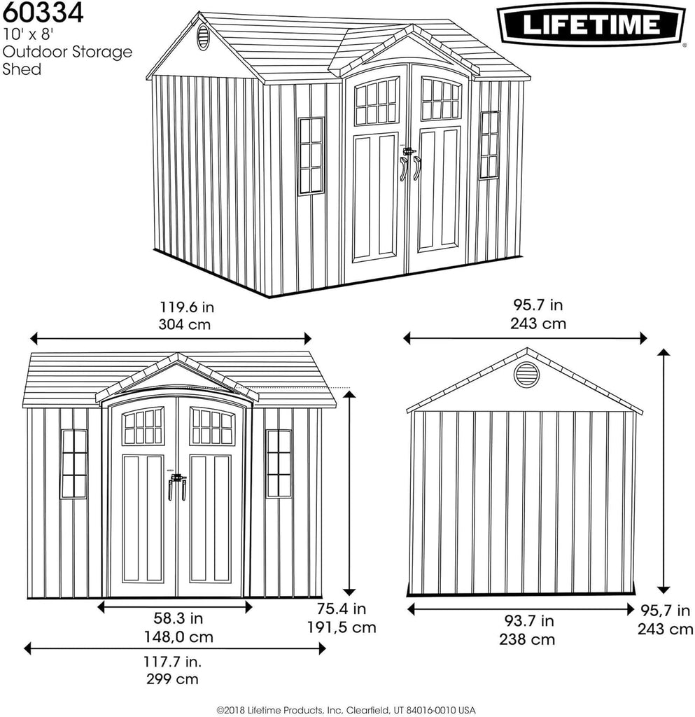 Abri de Jardin Tan 132,7 x 204,4 x 227,9 cm
