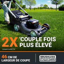 Load image into Gallery viewer, Pack Pro+ Tondeuse à Gazon 40V 460m² + Coupe-Bordures 20V + 2 Batteries 4Ah et 1 Batterie 2Ah + Chargeur Double et Chargeur Simple (Idéal pour l'Entretien du Jardin)