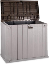 Load image into Gallery viewer, Toomax Stora Way Boîte à Outils d'extérieur en polypropylène recyclé avec Effet Bois (842L,Gris Taupe/Marron)