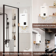 Load image into Gallery viewer, MIZUDO 11L Chauffe-Eau à Gaz Instantané Propane Indoor, avec indicateur LED pour Usage Domestique