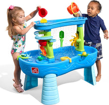 Load image into Gallery viewer, Rain Shower Splash Table d'eau avec 13 Accessoires - Bleu &amp; Vert | Table Jeux d'eau | Table d’activité pour Le Jardin,Table Activité Eau | Table d'eau Extérieur