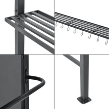 Load image into Gallery viewer, Tonnelle pavillon de barbecue 215 x 220 x 140 cm anthracite gris foncé 03_0008739 -