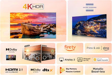 Load image into Gallery viewer, TCL 50PF650 50 Pouces 4K Ultra HD, HDR TV, Smart LED Fire TV (Dolby Vision, Dolby Atmos, DTS, HDR 10, Alexa intégré, Airplay2, Miracast)