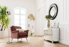 Load image into Gallery viewer, Kare Design Table d'Appoint Luxury Triangle, Miroir, Bois MDF Laqué, Table de Chevet, Table de Nuit, Table de Salon, Meuble, Deco Intérieur, Décoration Chambre, Maison, 54x32x32cm (H/L/P)
