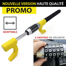 Load image into Gallery viewer, KRASER KR940B Antivol Voiture à Code Sécurité Maximale, Canne Jaune Plus Visible et Dissuasif, Robuste Bloque Volant avec Marteau d'Urgence, Bloc Barre Anti Vol Universel pour Auto, Camping-Car