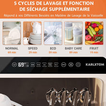 Load image into Gallery viewer, Karlxtom Lave-vaisselle de table, Mini Lave-vaisselle avec Comman destactiles à LED, 45CM, 6 Programmes, Lavage des fruits, Soins Pour Bébés