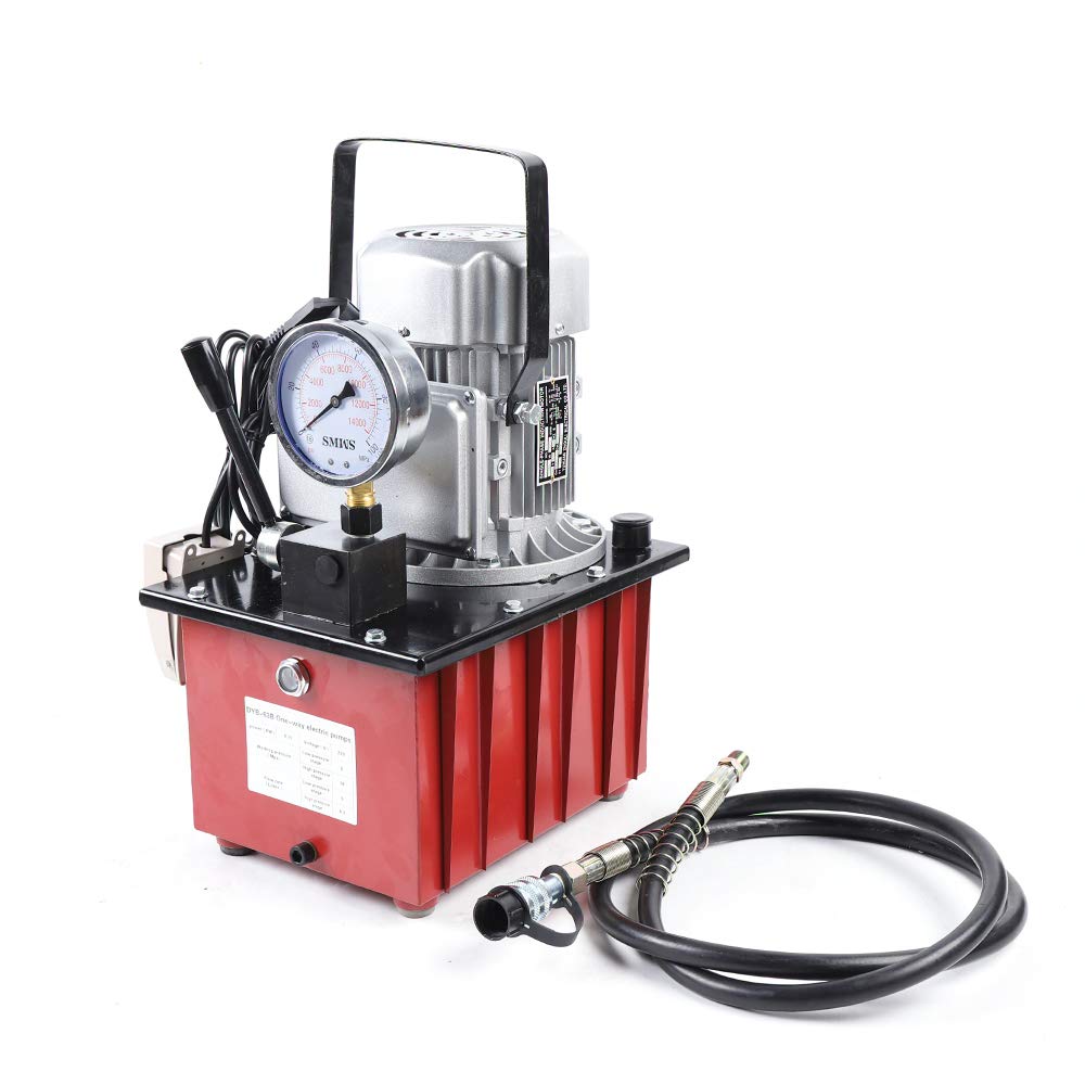 Pompe hydraulique électrique 750 W avec valve manuelle (rouge)