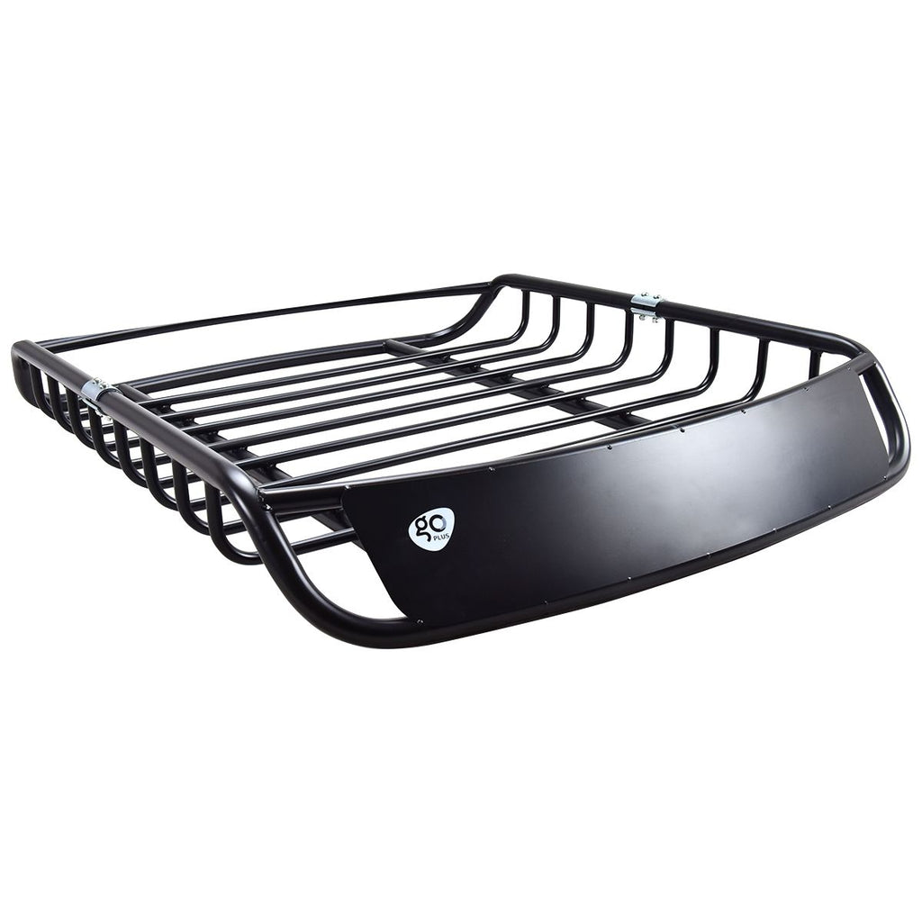 Porte-bagages en Mtal Barre de Support pour Vhicule Haute Rsistance en Acier Antirouille 120x98x16,5cm,Noir -