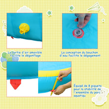 Load image into Gallery viewer, Toboggan Aquatique Gonflable 5 en 1 avec Pataugeoire Aire de Jeux Gonflable en Oxford avec Mur d'Escalade Charge 150kg pour 3-10 Ans (sans Souffleur) -