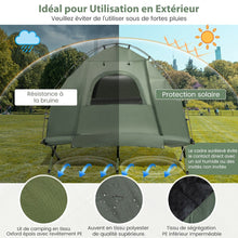 Load image into Gallery viewer, Tente de Camping avec Lit pour 1 Personne Lit de Camping Pliant 5 en 1 avec Matelas Pneumatique Oreiller Sac de Couchage Tente Surélevée Étanche -