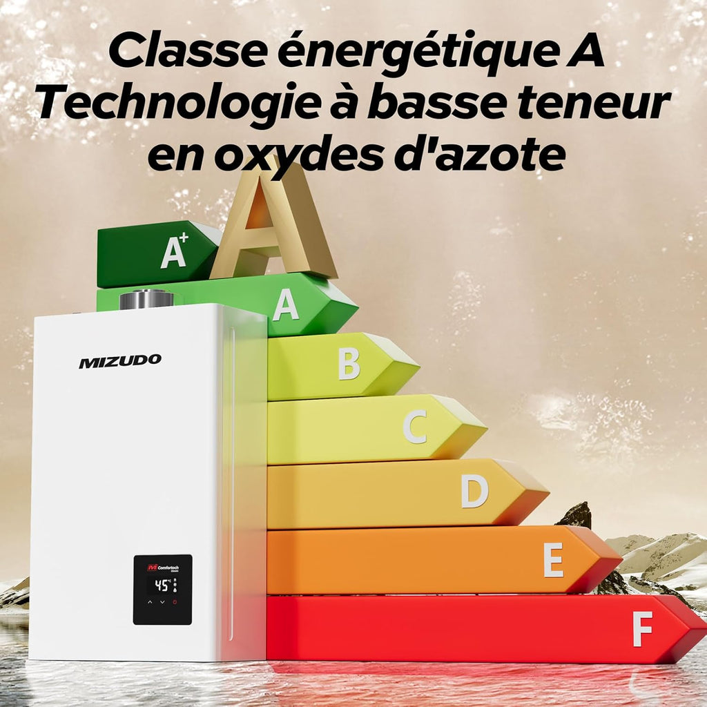 MIZUDO 11L Chauffe-Eau à Gaz Instantané Propane Indoor, avec indicateur LED pour Usage Domestique