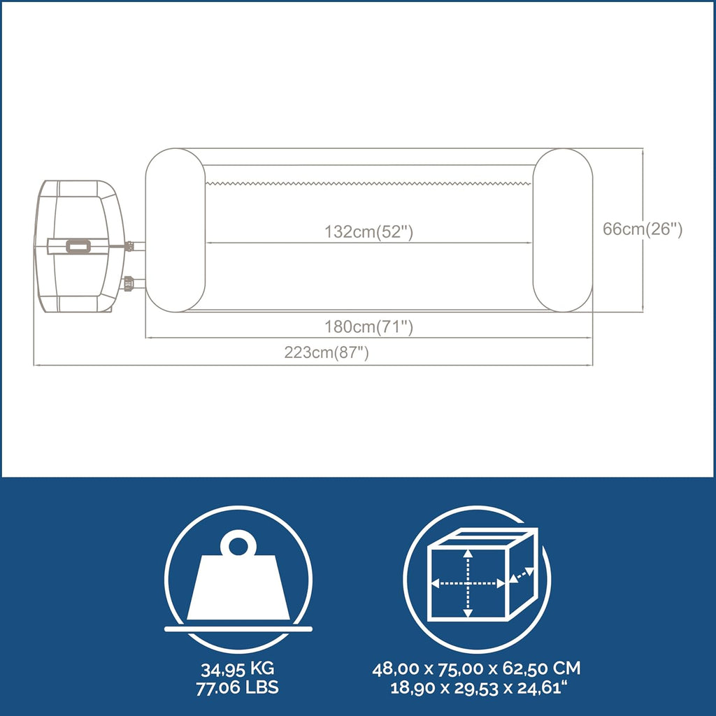 Spa gonflable rond Lay-Z-Spa® Miami Airjet2 - 4 personnes