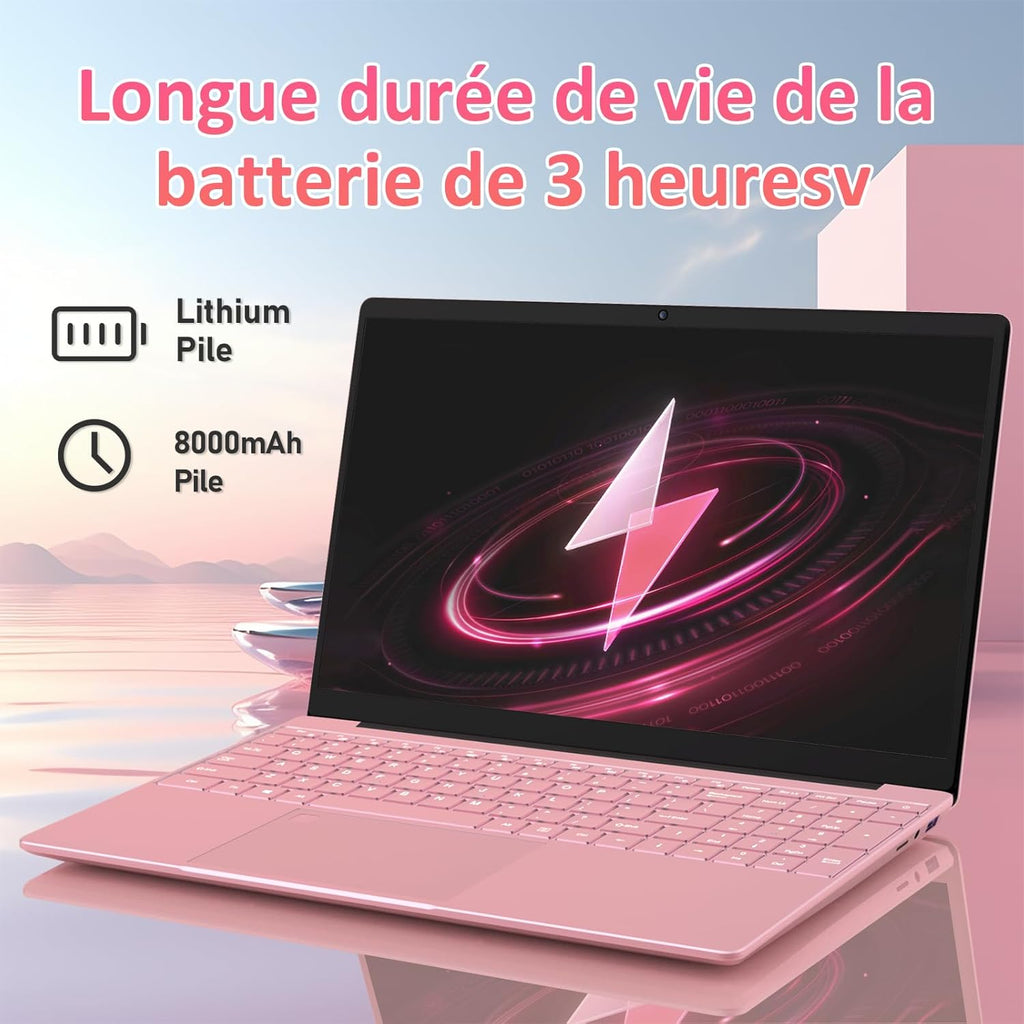 Pryloxen Ordinateur Portable Ultra-Fin 15 6" FHD IPS - Processeur Celeron N150 3 4 GHz 32 Go DDR4/1 to SSD Clavier Rétroéclairé Wi-FI 5G & Batterie 8000 mAh (360 × 275 × 18 mm 1 679 kg)