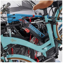 Load image into Gallery viewer, Porte Velo hayon 5 Sangles mottez Shiva 2 elec Acier 2 velos VAE/e Bike (40 kgs Max), Noir