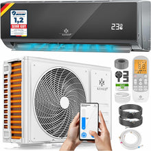 Load image into Gallery viewer, KESSER® Climatisation SET réversible - Climatiseur avec fonction WiFi/Application - Refroidissement A++/ Chauffage A+ Fluide réfrigérant R32 - Écran LCD Split 9000 BTU/h / 2600 Watt - Anthrazit