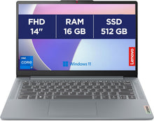 Load image into Gallery viewer, Lenovo IdeaPad Slim 3 14IRH8 - Ordinateur Portable 14'' FHD (Intel Core i7-13620H RAM 16Go SSD 512Go Intel UHD Graphics Windows 11 Home) Clavier AZERTY Français - Gris