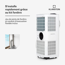 Load image into Gallery viewer, Klarstein Climatiseur Mobile Silencieux, Climatiseur Portable 5 en 1, Mini Climatiseur, Purificateur et Elimination des Odeurs, Mode Nuit, Déshumidificateur d'Air, Faible Conso, 10K BTU, Climatiseurs