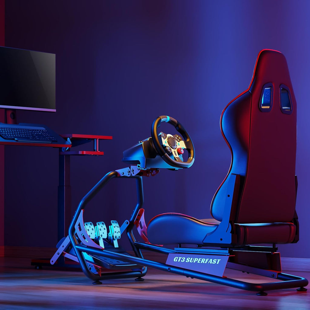 OPLITE GT3 Superfast V2 est un cockpit de simulation de conduite de type GT/Rallye,idéal pour une introduction au SIMRACING