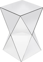 Load image into Gallery viewer, Kare Design Table d'Appoint Luxury Triangle, Miroir, Bois MDF Laqué, Table de Chevet, Table de Nuit, Table de Salon, Meuble, Deco Intérieur, Décoration Chambre, Maison, 54x32x32cm (H/L/P)
