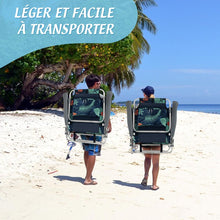 Load image into Gallery viewer, Lot de 2 Chaises de Camping Plage Pliante Table Enroulable en Aluminium Appui-tête Dossier Réglable à 5 Positions 6 Couleurs au Choix -
