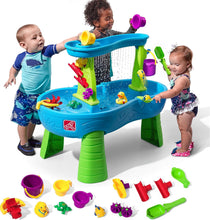 Load image into Gallery viewer, Rain Shower Splash Table d'eau avec 13 Accessoires - Bleu &amp; Vert | Table Jeux d'eau | Table d檃ctivit pour Le Jardin,Table Activit Eau | Table d'eau Extrieur