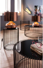Load image into Gallery viewer, Kare Design Tables d'Appoint Wire, Noir, Rond, Acier, Verre, Diamètre 39 / 27 cm,Table Basse Salon Lot de 2, Table de Salon, Meuble, Deco Intérieur, Decoration Chambre, Maison