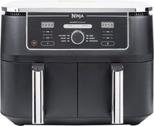 Load image into Gallery viewer, Foodi FlexDrawer Air Fryer,Dual Zone Avec Sparateur Amovible,Grand Tiroir de 10,4 L,7-en-1,Double Zone,Sans Huile,Pices Antiadhsives Compatibles Au Lave-Vaisselle,Noir AF500EU