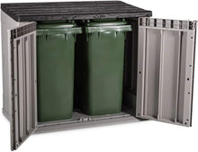Load image into Gallery viewer, Toomax Stora Way Boîte à Outils d'extérieur en polypropylène recyclé avec Effet Bois (842L,Gris Taupe/Marron)