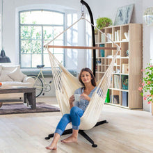 Load image into Gallery viewer, Support de hamac ou pour chaise suspendue Capacit 150 KG,en Fer de Haute Qualit,Moderne et stable,112x79x205,Noir -