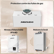 Load image into Gallery viewer, MIZUDO 11L Chauffe-Eau à Gaz Instantané Propane Indoor, avec indicateur LED pour Usage Domestique