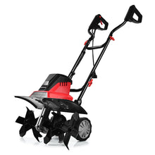 Load image into Gallery viewer, Motobineuse Motoculteur Électrique 1500W Profondeur Travail 22CM Largeur 43CM avec Poignée Pliable Roues Réglables 6 Lames -