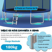 Load image into Gallery viewer, Trampoline d'Extrieur 脴366 cm Trampoline avec Panier de Basket Filet de Protection Trampoline pour Enfants et Adultes -